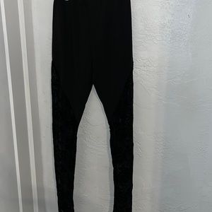 Shein 3/4 sheer rose print leggings